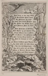 Framing with a lark and flowers