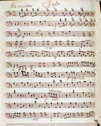 Page of Musical Score of Concerto in D Major by Karl Philipp Stamitz