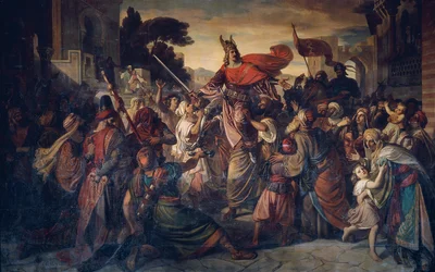 The Reception of Manfred (1231–1266) by the Saracens in Luceria in 1254