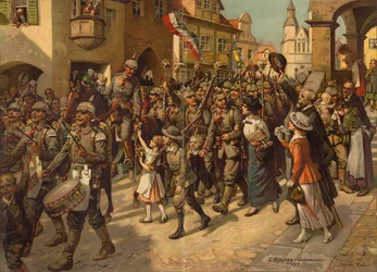 The Mobilization in 1914. Image to Schools History Teaching