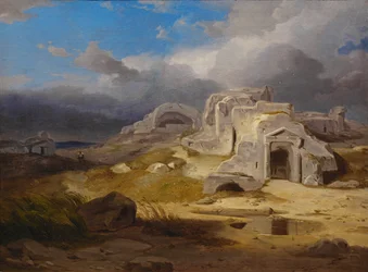 The Tomb of Archimedes Near Syracuse, Sicily, Italy