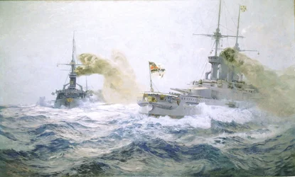 German Fleet Manoeuvres on the High Seas, c.1900