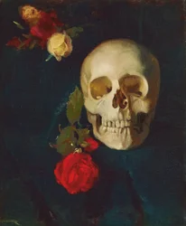 Skull with Roses