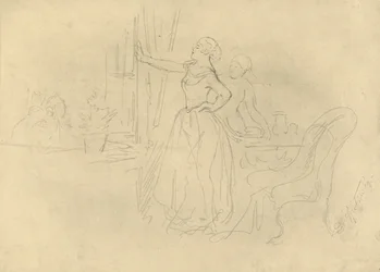 At the Window, mid-late 19th century, c1924