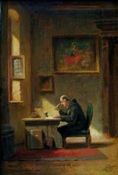 Learned Monk at the Desk