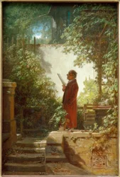 Newspaper Reader in the Garden