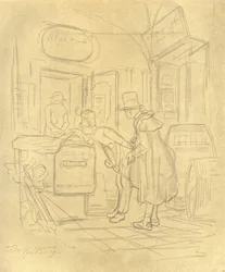 Zollvisitation I, Mid-Late 19th Century, c1924