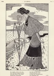 Woman smelling a flower