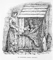 The Savetier. Carle Vernet Engraving