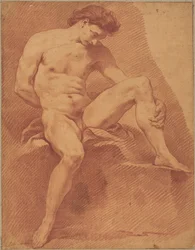 A Seated Male Nude