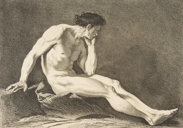 An Académie: Sitting Man, 1742-43
