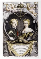 Louis XV and Marie Leszczyńska: Louis XV (15 years old) and Marie Leszczyńska (22 years old)