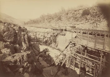 Putting in Elevator, Golden Feather, Oroville, 1891