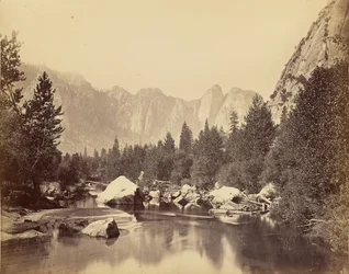 View of the Merced - Cathedral Rocks in Distance