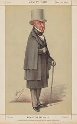 Vanity Fair: Men of the Day No. 14 "A Faithful Friend, an eminent Savant, and the best possible of Presidents"