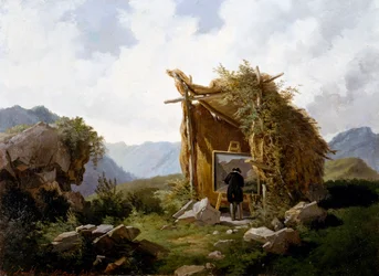Artists in countryside