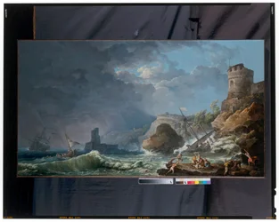 A Storm Off a Rocky Coast