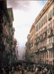 Carnival in Milan street