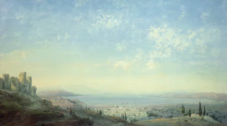 Smyrna from the Citadel on Mount Pagus, the Cesme Peninsula and the Gardens of Bornora with the Coast of Phocaea