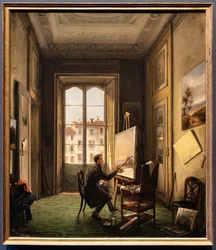 Portrait of the Painter Giuseppe Canella in His Studio in Milan
