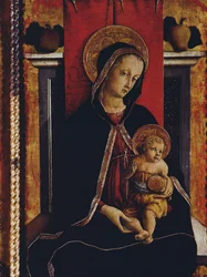 Madonna and Child (detail) from the San Silvestro Polyptych, 1468
