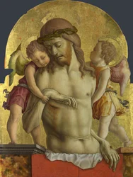 The Dead Christ supported by Two Angels