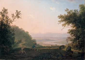 An Arcadian Landscape with Adonis Taking Leave of Venus