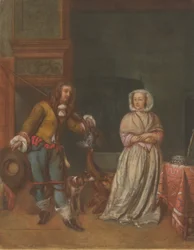 Huntsman Visiting a Lady, 1783-1786
