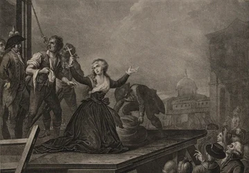 Madame Élisabeth de France, sister of the King, before the guillotine on 10th May 1794