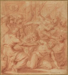 David Offering the Head of Goliath to King Saul