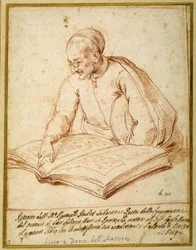 Padre Sebastiano Resta Examining a Folio of Drawings
