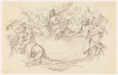 Design for a Cloth as Place of an Inscription, 1750-86