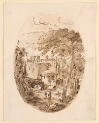 Landscape with Rider and Bridge, 1750–1786