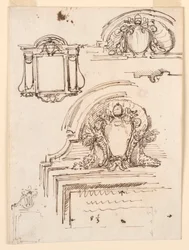 Sketches for Frames, for the Sacristy of St. Peter