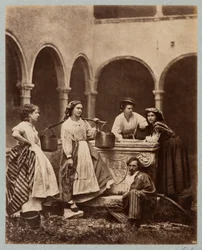 Figures at the Well, Cloister of San Giobbe, Venice (Donne al Pozzo, Chiostro di San Giobbe, Venice)