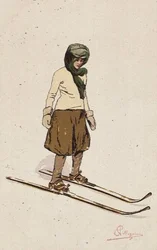 Woman skiing