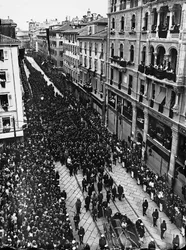 Funeral of the Archduke of Austria Franz Ferdinand, on 2 July 1914