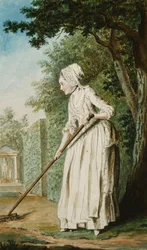The Duchess of Chaulmes, as a Gardener in an Allee