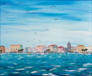 Sea Scene with Houses