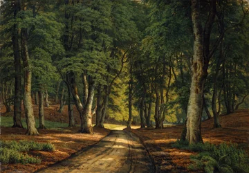 A Wooded Landscape with Deer