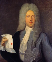 Portrait of John Law (1671 - 1729) Financial Controller, Scottish Financial who caused bankruptcy in 1720 (Event of Quincampoix Street)