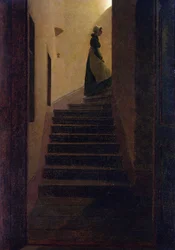 Caroline on the Stairs