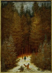 The Chasseur in the Forest (A Snow-Covered Fir Forest)