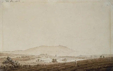 Landscape in Bohemia with a View of Mount Jeschken