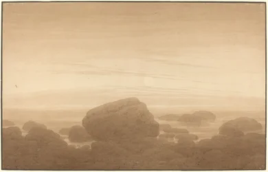Moonrise on an Empty Shore