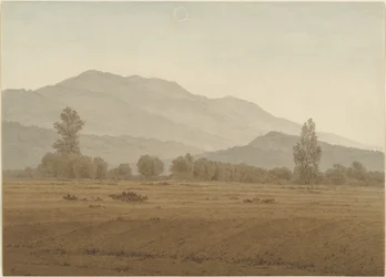 New Moon above the Riesengebirge Mountains
