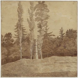 Forest Clearing with an Obelisk in the Seifersdorf Valley
