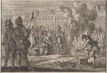 Military Court on the Market Square of Prague, 1642