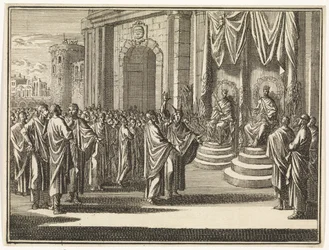 Prophet Micah before Jehoshaphat and Ahab