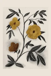Golden Botanical Sketch